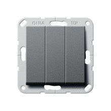 Gira 283028 Wippschalter BS 3-fach Aus System 55 Anthrazit