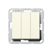 Gira 283201 Wippschalter BS 3-fach Aus-Wechselschalter System 55 Cremeweiß