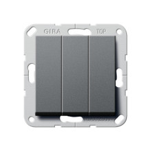 Gira 283228 Wippschalter 3-fach Wechselsch. System 55 Anthrazit