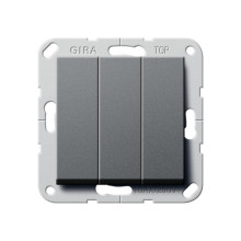 Gira 284428 Wipptaster BS 3-fach Schließer System 55 Anthrazit