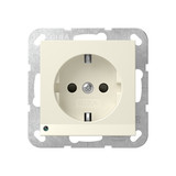 Gira 417001 SCHUKO-Steckdose LED-Leuchte + SP System 55 Cremeweiß