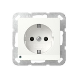Gira 417003 SCHUKO-Steckdose LED-Leuchte + SP System 55 Reinweiß