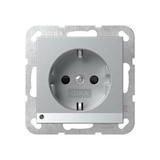 Gira 417026 SCHUKO-Steckdose LED-Leuchte + SP System 55 F Alu