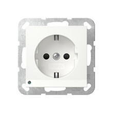 Gira 417027 SCHUKO-Steckdose LED-Leuchte + SP System 55 Reinweiß m