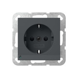Gira 417028 SCHUKO-Steckdose LED-Leuchte + SP System 55 Anthrazit