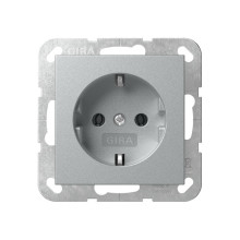 Gira 418026 SCHUKO-Steckdose Schraubklemmen System 55 F Alu
