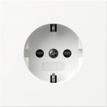 Gira 418370 SCHUKO-Steckdose SP Schraubklemmen Flächenschalter Reinweiß