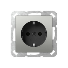 Gira 4188600 SCHUKO-Steckdose System 55 Edelstahl