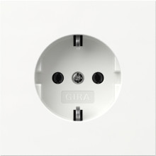 Gira 418870 SCHUKO-Steckdose Flächenschalter Reinweiß