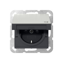 Gira 4414600 SCHUKO-Steckdose KD + SP System 55 Edelstahl