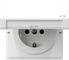 Gira 441470 SCHUKO-Steckdose KD + SP Flächenschalter Reinweiß