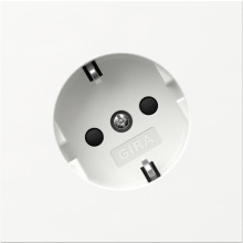 Gira 441870 SCHUKO-Steckdose 30° + SP Flächenschalter Reinweiß