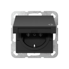 Gira 4454005 SCHUKO-Steckdose KD System 55 Schwarz m
