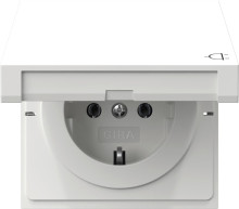 Gira 445470 SCHUKO-Steckdose KD Flächenschalter Reinweiß