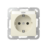 Gira 445701 SCHUKO-Steckdose Beschriftungsfeld System 55 Cremeweiß