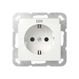 Gira 445703 SCHUKO-Steckdose Beschriftungsfeld System 55 Reinweiß