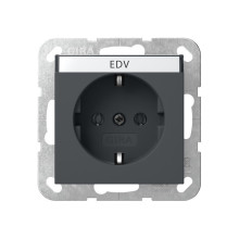 Gira 445728 SCHUKO-Steckdose Beschriftungsfeld System 55 Anthrazit