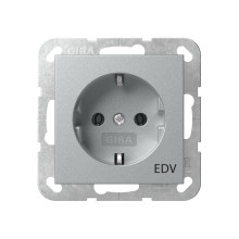 Gira 445826 SCHUKO-Steckdose Aufdruck EDV System 55 F Alu