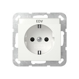 Gira 446203 SCHUKO-Steckdose Beschriftungsfeld + SP System 55 Reinweiß