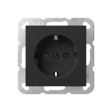 Gira 4466005 SCHUKO-Steckdose ohne Befestigungskrallen System 55 Schwarz m