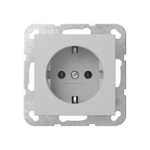 Gira 4466015 SCHUKO-Steckdose ohne Befestigungskrallen System 55 Grau m