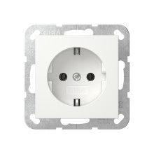 Gira 446603 SCHUKO-Steckdose ohne Befestigungskrallen System 55 Reinweiß