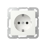 Gira 446627 SCHUKO-Steckdose ohne Befestigungskrallen System 55 Reinweiß m