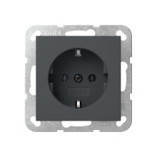 Gira 446628 SCHUKO-Steckdose ohne Befestigungskrallen System 55 Anthrazit