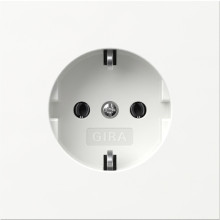 Gira 446670 SCHUKO-Steckdose ohne Befestigungskrallen Flächenschalter Reinweiß