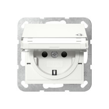 Gira 455703 SCHUKO-Steckdose KD Beschriftungsfeld + SP System 55 Reinweiß