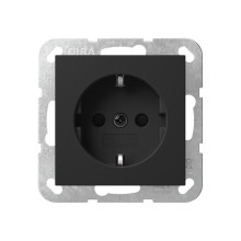 Gira 4755005 SCHUKO-Steckdose SP ohne Befestigungskrallen System 55 Schwarz m