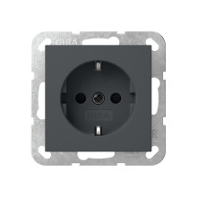 Gira 475528 SCHUKO-Steckdose SP ohne Befestigungskrallen System 55 Anthrazit