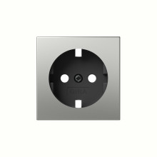 Gira 4920600 Abdeckung SCHUKO-Steckdose System 55 Edelstahl