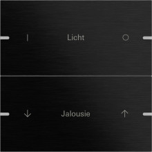 Gira 5032126 Wippenset 2-fach individuell Tastsensensor 4.95 Alum.Schwarz(elox.)
