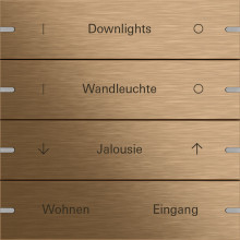 Gira 503438 Wippenset 4-fach individuell Tastsensensor 4.95 Bronze