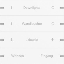 Gira 5034927 Wippenset 4-fach individuell Tastsensensor 4.95 Alum.Reinweiß m(lack.)