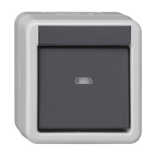 Gira 515130 Taster-Busankoppler 1-fach Kontrollfür + 1-poligunkt KNX WG AP Grau