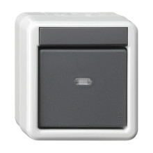 Gira 515230 Taster-Busankoppler 1-fach Kontrollfür + 2-poligunkt KNX WG AP Grau