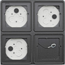Gira 5508902 Aufputzgehäuse 2 x 2-fach System 106 Verkehrsweiß(lack.)