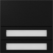 Gira 5532925 Ruftastenmodul 2-fach System 106 Schwarz m