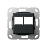 Gira 562910 Modular-Jack 2-fach LexCom-Buchse Abdeckung Schwarz