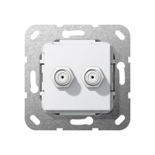 Gira 565103 SAT-F-Buchse 2-fach Kpl. Einsatz Reinweiß