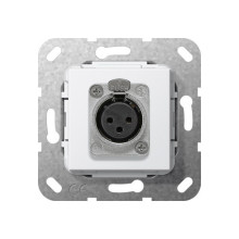 Gira 566703 XLR-Buchse D-Serie Einsatz Reinweiß