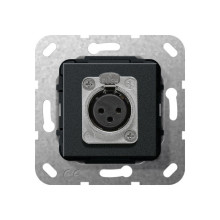 Gira 566710 XLR-Buchse D-Serie Einsatz Schwarz m
