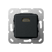 Gira 567010 HDMI K-poligeitsche Einsatz Schwarz m