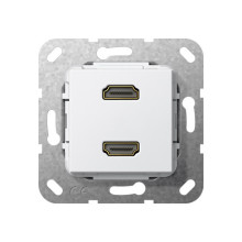 Gira 567103 HDMI 2-fach Kpl. Einsatz Reinweiß