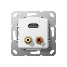 Gira 567303 C-Audio HDMI Kpl. Einsatz Reinweiß