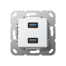 Gira 568403 USB 3.0 A 2-fach Kpl. Einsatz Reinweiß