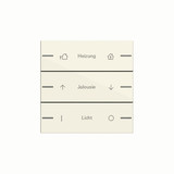 Gira 576301 Wippenset 3-fach individuell Tastsensensor 4.55 Cremeweiß