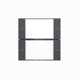 Gira 577228 Wippenset 2-fach Beschriftungsfeld Tastsensensor 4.55 Klar/Anthrazit